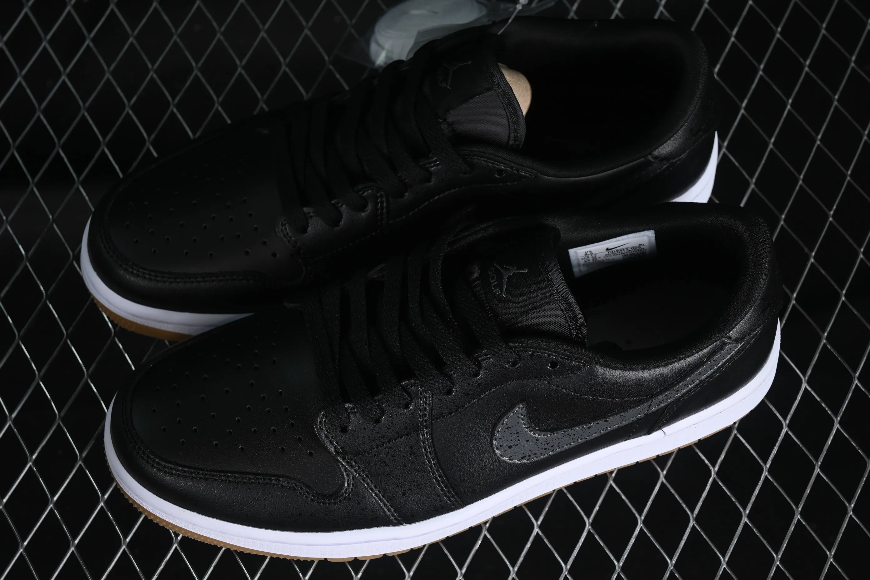 All categories Air Jordan Jordan series basketball shoes Air Jordan 1 Low Z version Air Jordan 1 Low Golf "Black Snake Pattern" AJ1 Joe 1 new golf version raw rubber black DD9315-005
